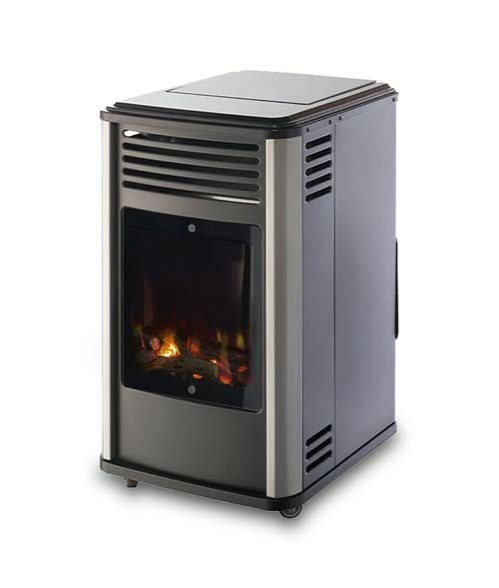 New Manhattan Living Flame Log Effect 3.4kW LPG Cabinet Heater